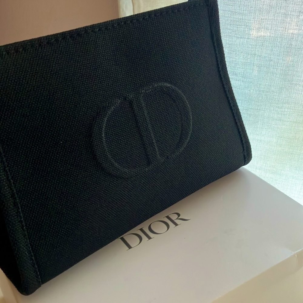 Dior Beauty Makeup Pouch NIB black bag